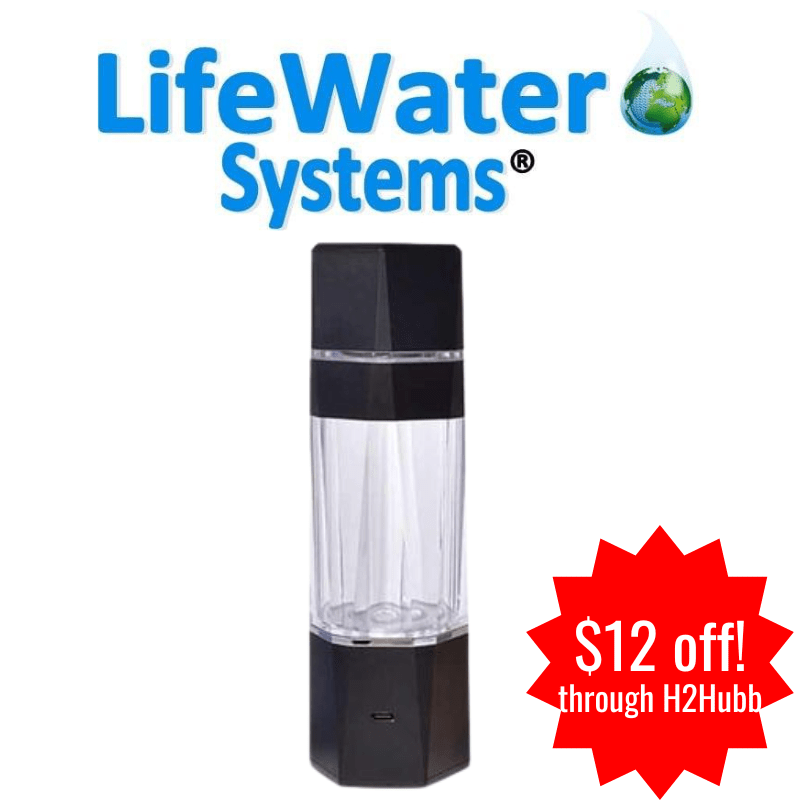 Fountain of life hydrogen water bottle.