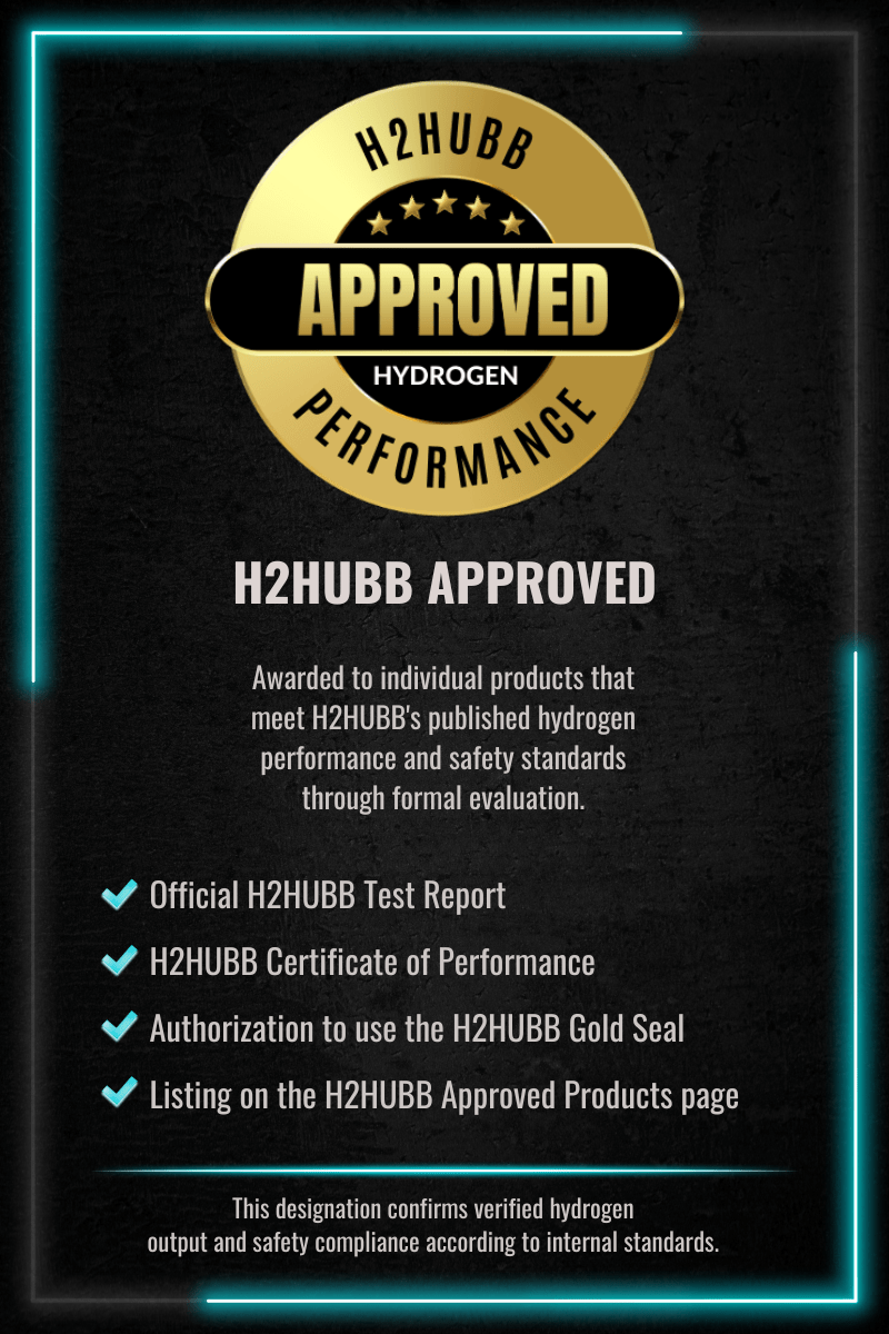 H2HUBB Approval for hydrogen water products